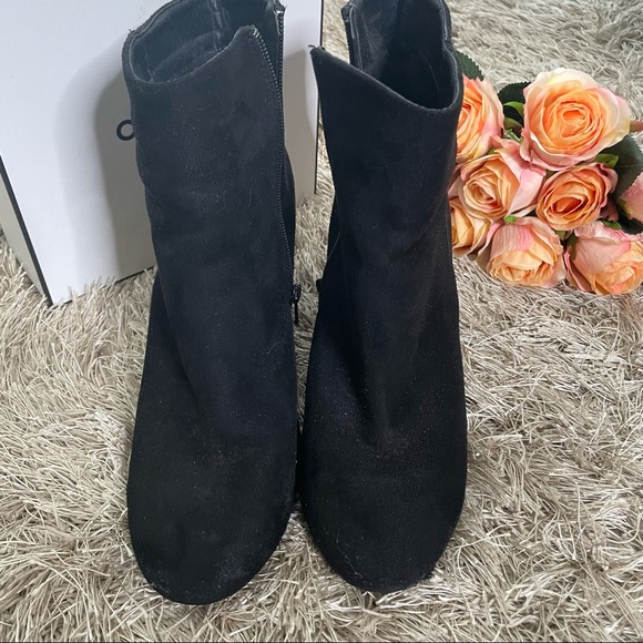 Suede Black Size 9 Booties - Picture 1 of 6